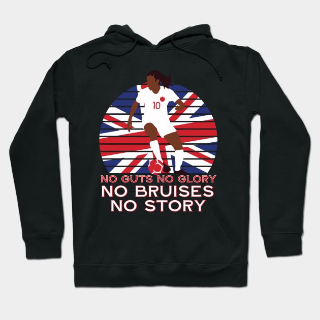 No guts no glory no bruises no story Hoodie by Emmi Fox Designs